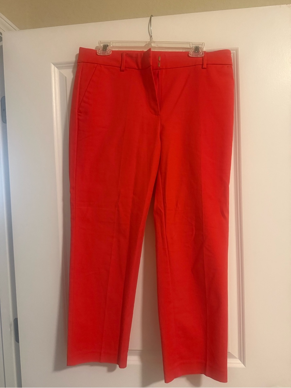 LOFT Red Straight-Leg Dress Pants